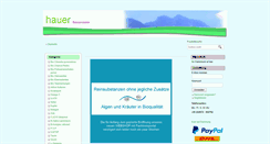 Desktop Screenshot of hauer-naturprodukte.com